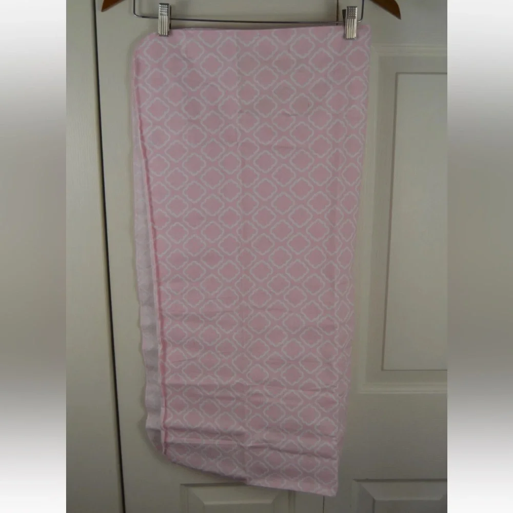 Bananafish Studio Pink White Geometric Print Baby Receiving Blanket Flannel